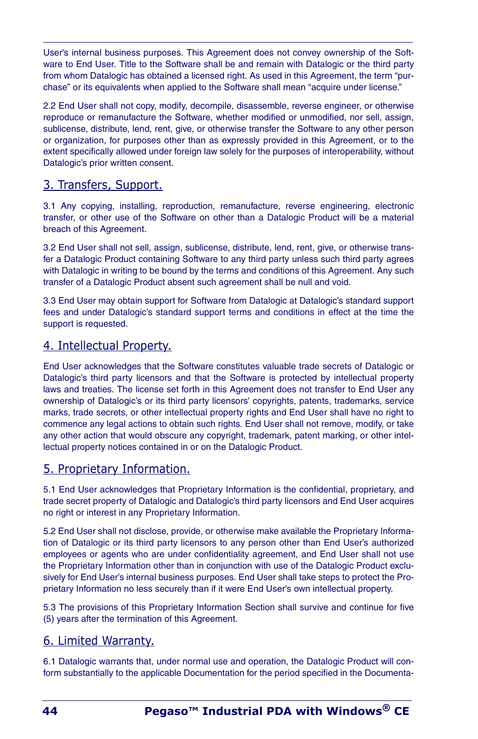 Datalogic Scanning Industrial PDA User Manual | Page 46 / 68