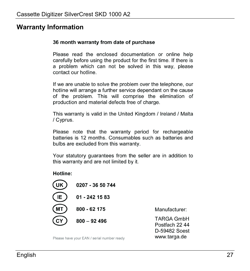 Silvercrest SKD 1000 A2 User Manual | Page 29 / 56