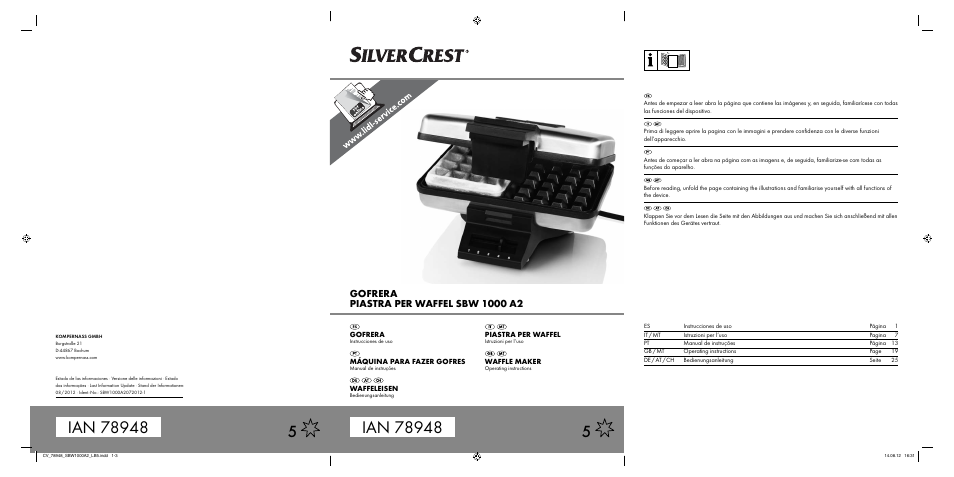 Silvercrest SBW 1000 A2 User Manual | 33 pages