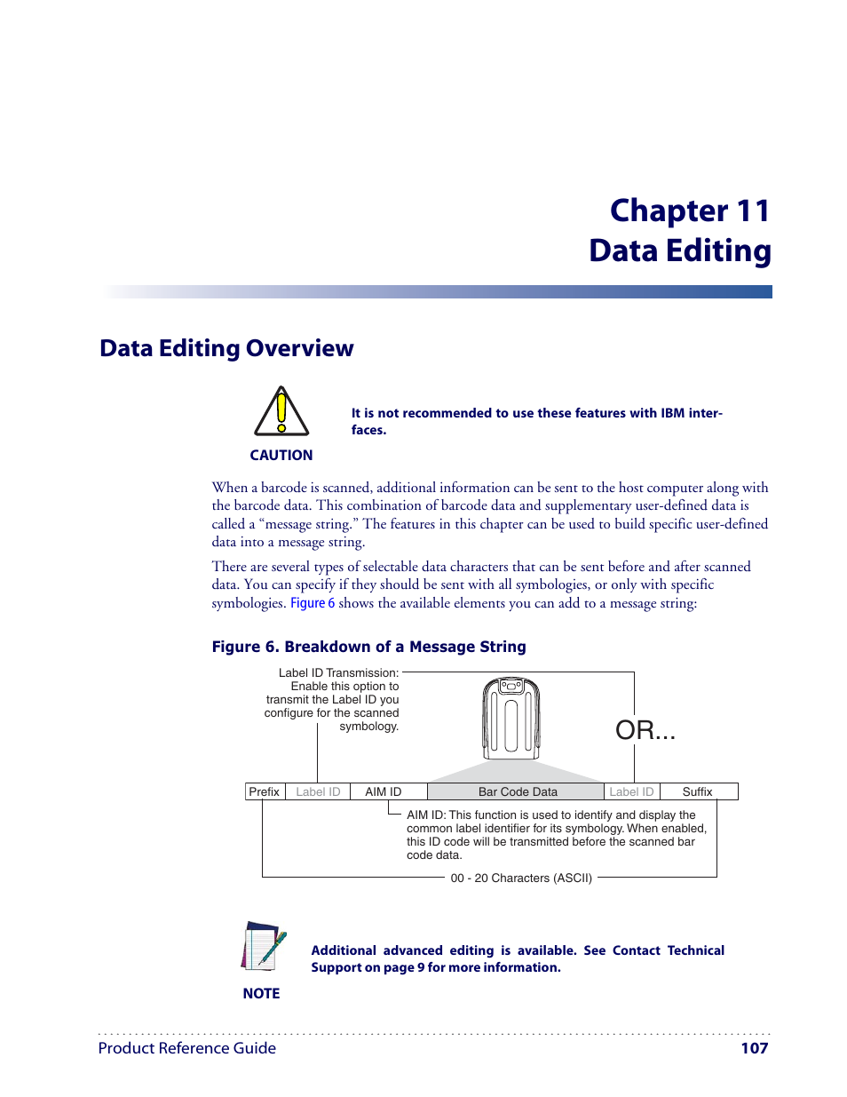 Chapter 11 data editing, Data editing overview | Datalogic Scanning I GD4100 User Manual | Page 109 / 324