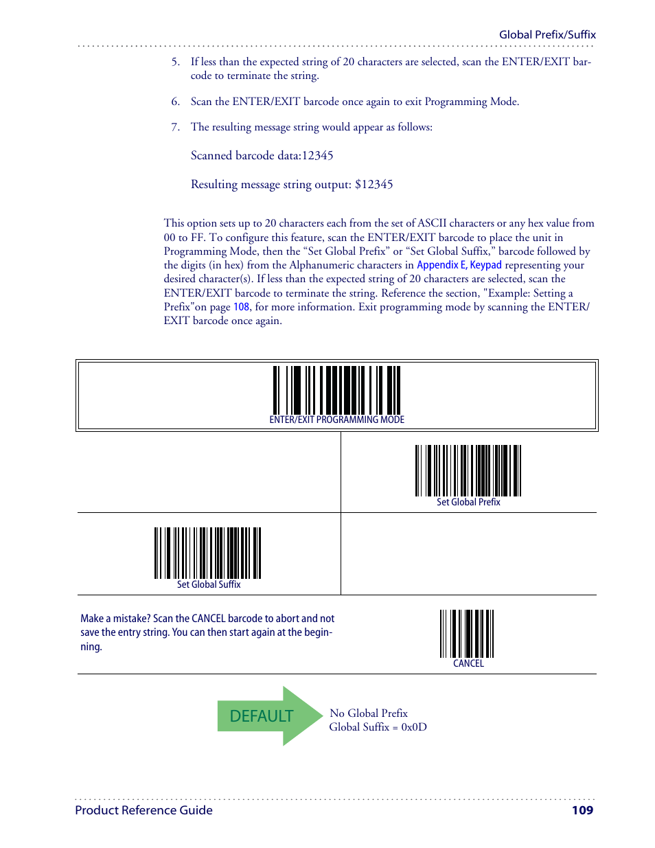 Default | Datalogic Scanning I GD4100 User Manual | Page 111 / 324