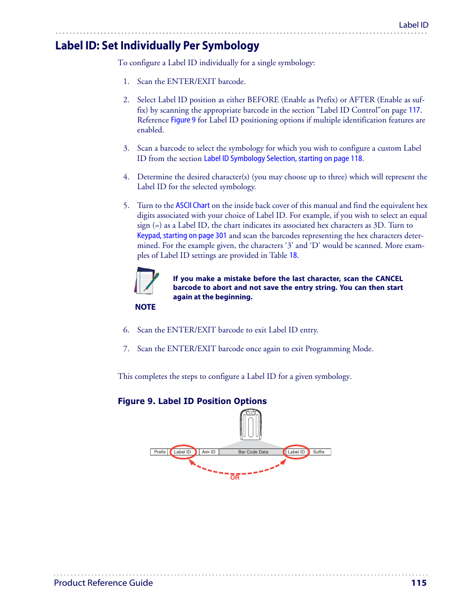 Label id: set individually per symbology | Datalogic Scanning I GD4100 User Manual | Page 117 / 324