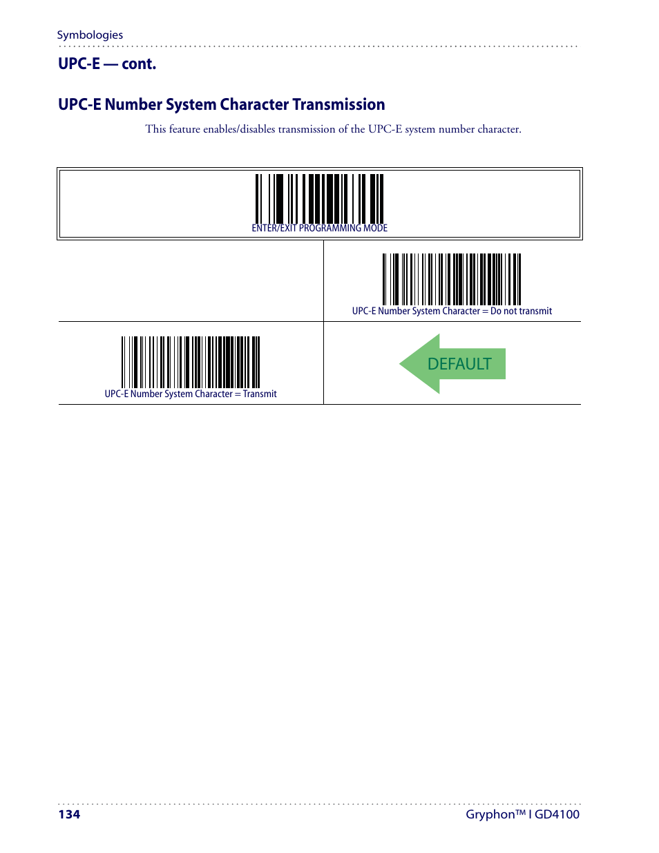 Default | Datalogic Scanning I GD4100 User Manual | Page 136 / 324