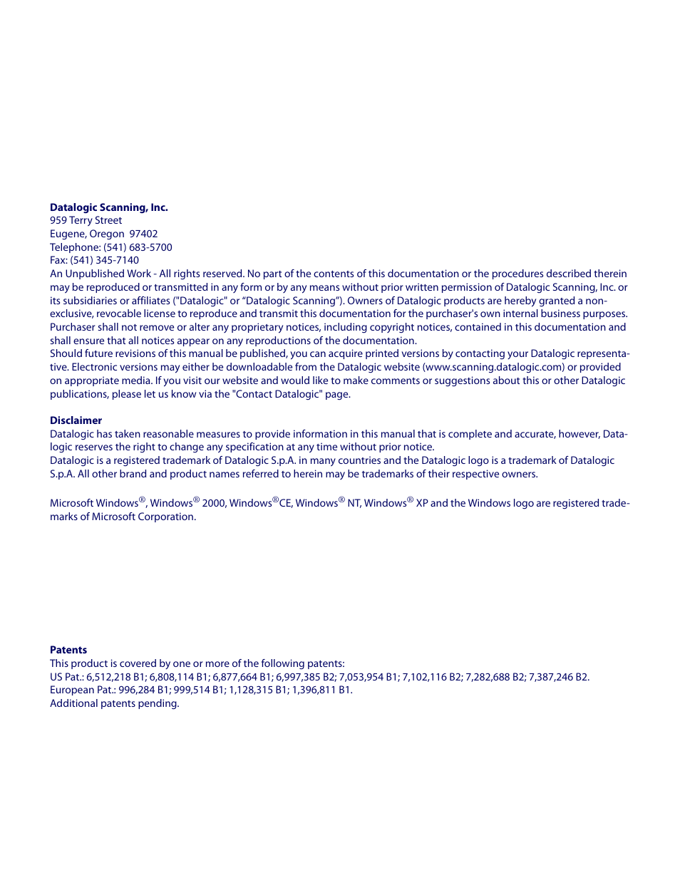 Datalogic Scanning I GD4100 User Manual | Page 2 / 324