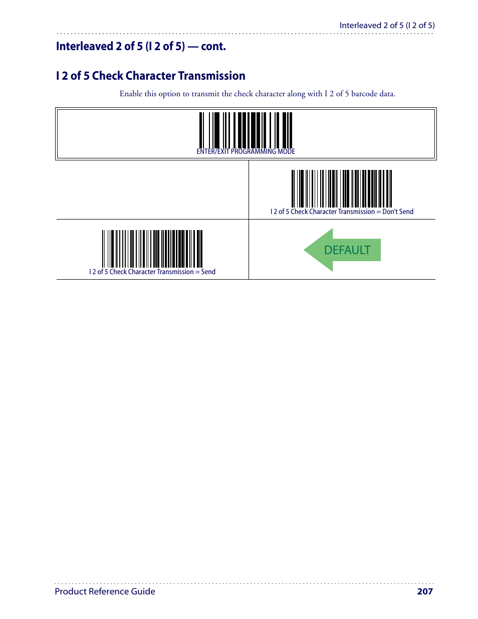 Default | Datalogic Scanning I GD4100 User Manual | Page 209 / 324