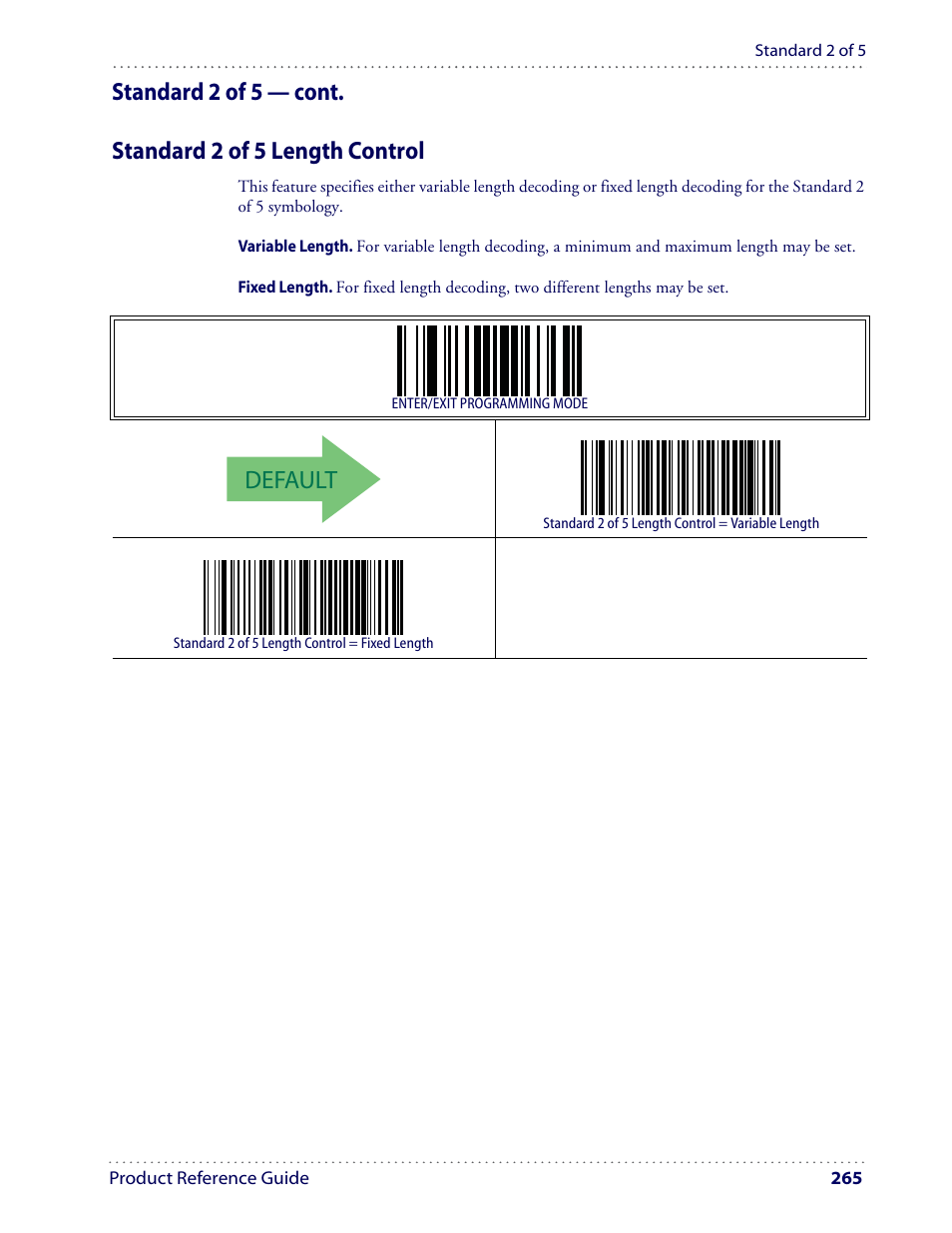 Default | Datalogic Scanning I GD4100 User Manual | Page 267 / 324