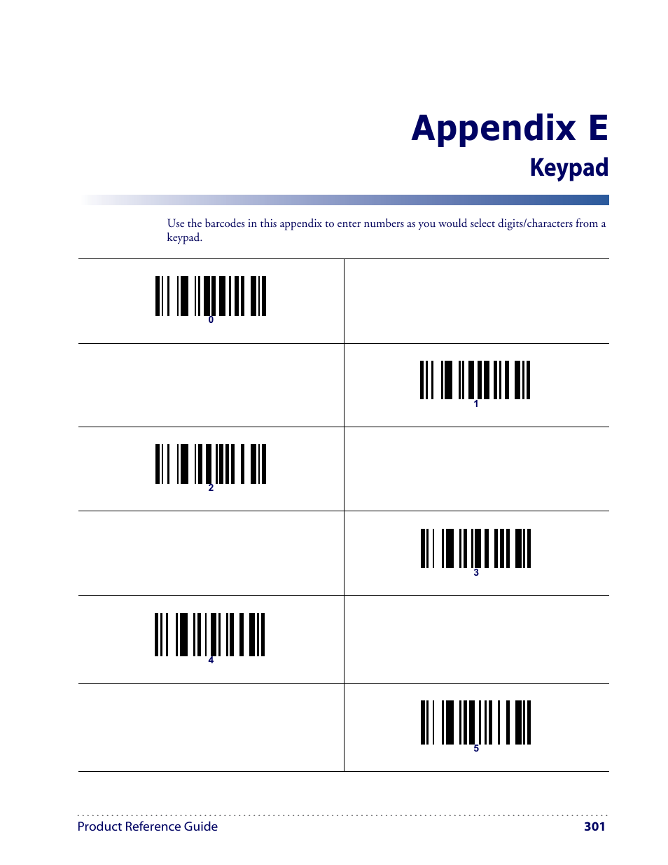 Appendix e, Keypad | Datalogic Scanning I GD4100 User Manual | Page 303 / 324
