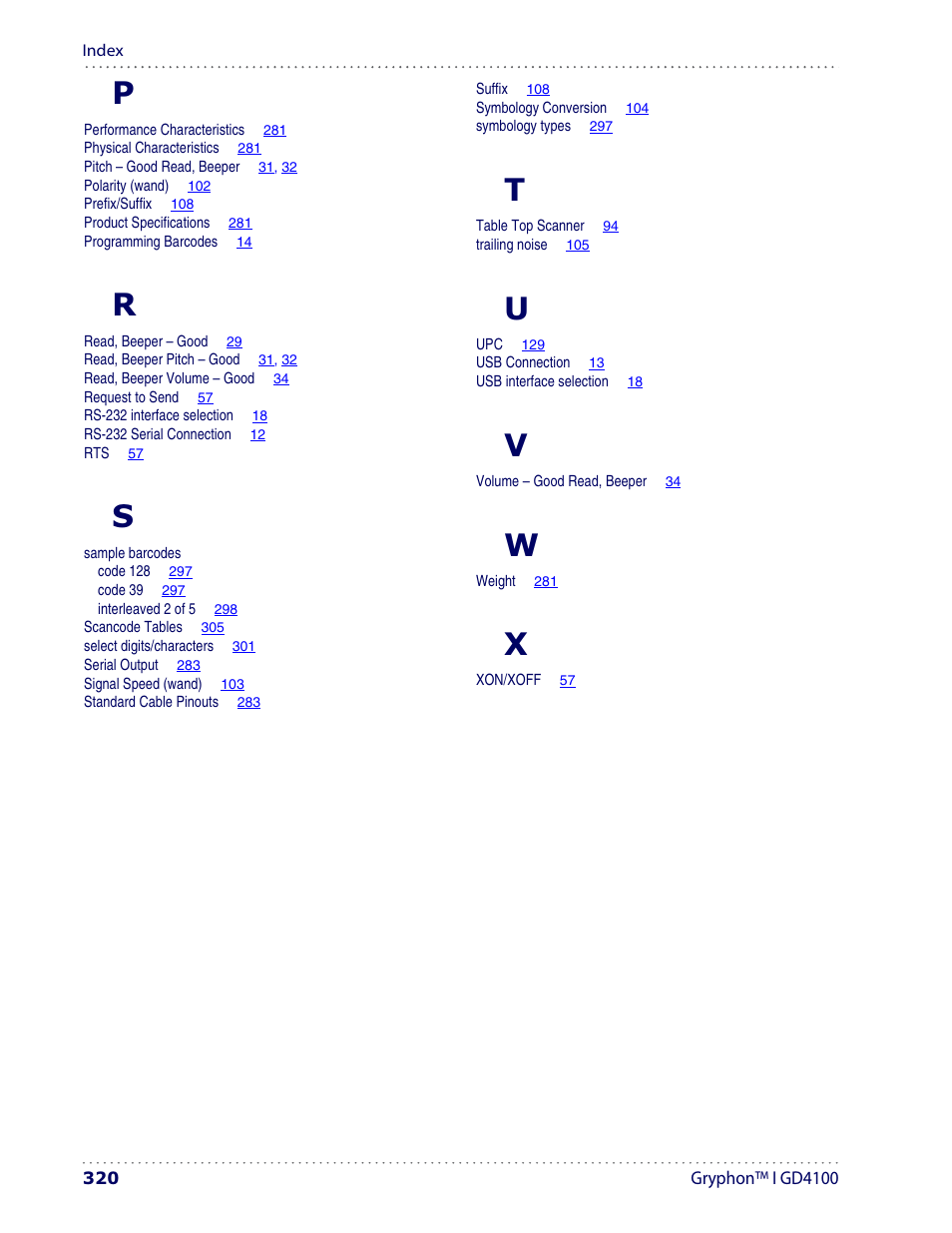 Datalogic Scanning I GD4100 User Manual | Page 322 / 324