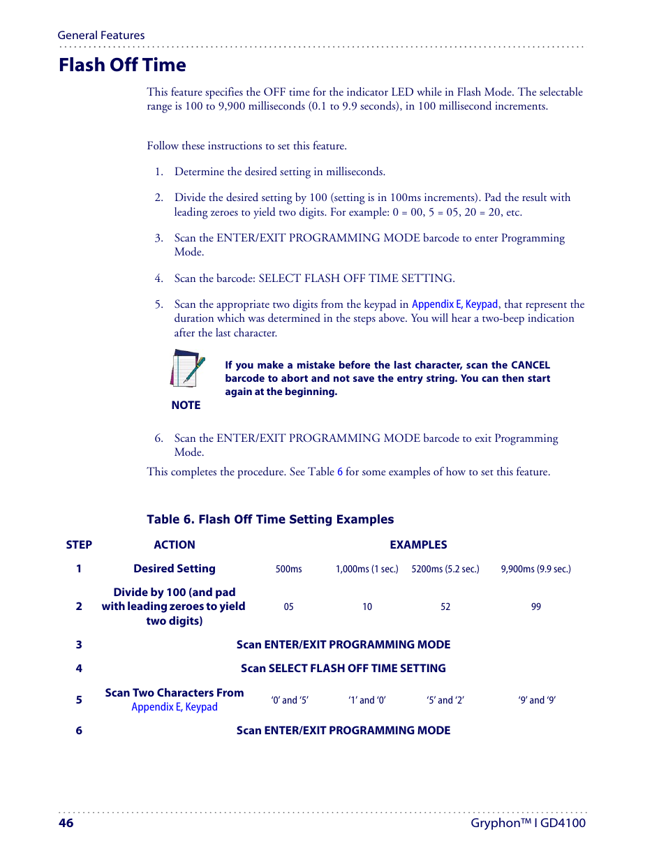 Flash off time | Datalogic Scanning I GD4100 User Manual | Page 48 / 324