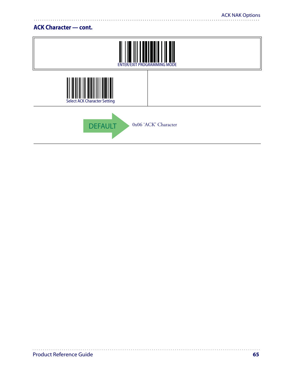 Default | Datalogic Scanning I GD4100 User Manual | Page 67 / 324