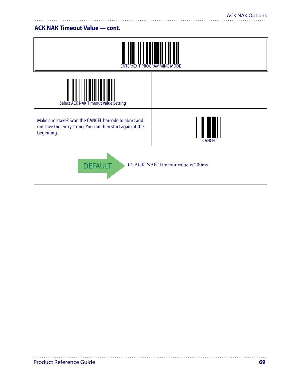 Default | Datalogic Scanning I GD4100 User Manual | Page 71 / 324