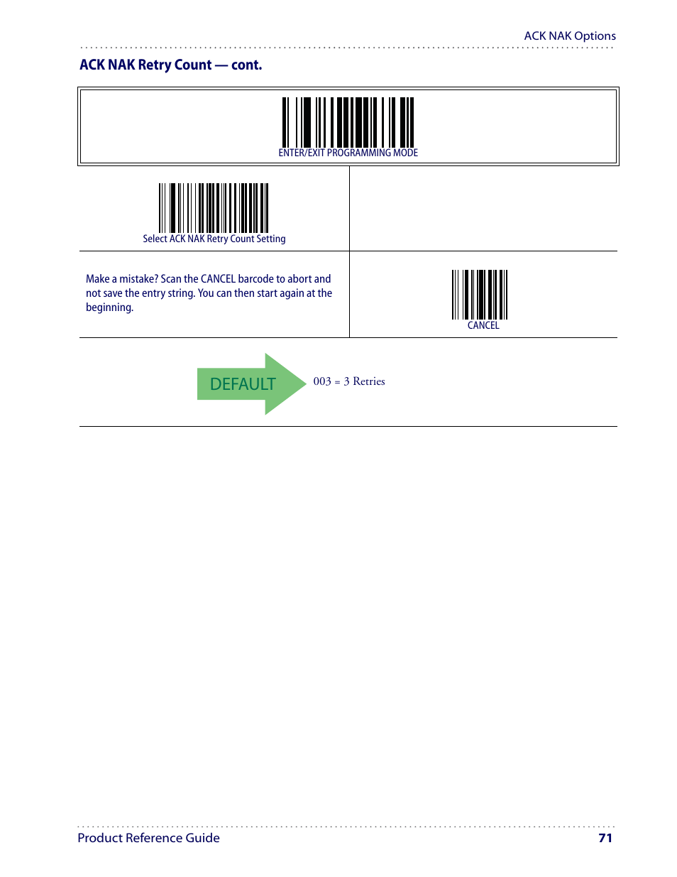 Default | Datalogic Scanning I GD4100 User Manual | Page 73 / 324