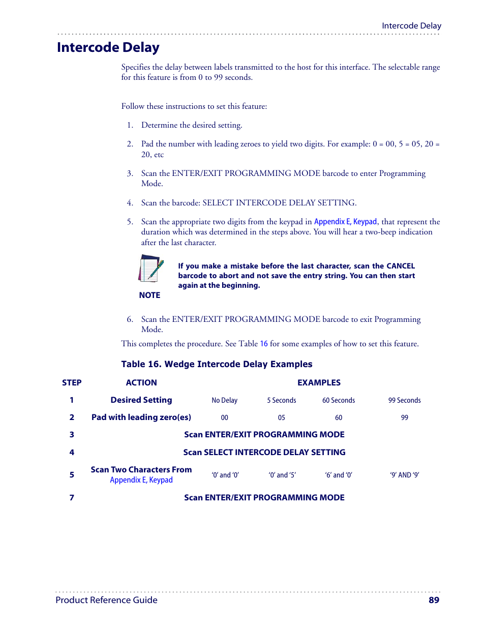 Intercode delay | Datalogic Scanning I GD4100 User Manual | Page 91 / 324