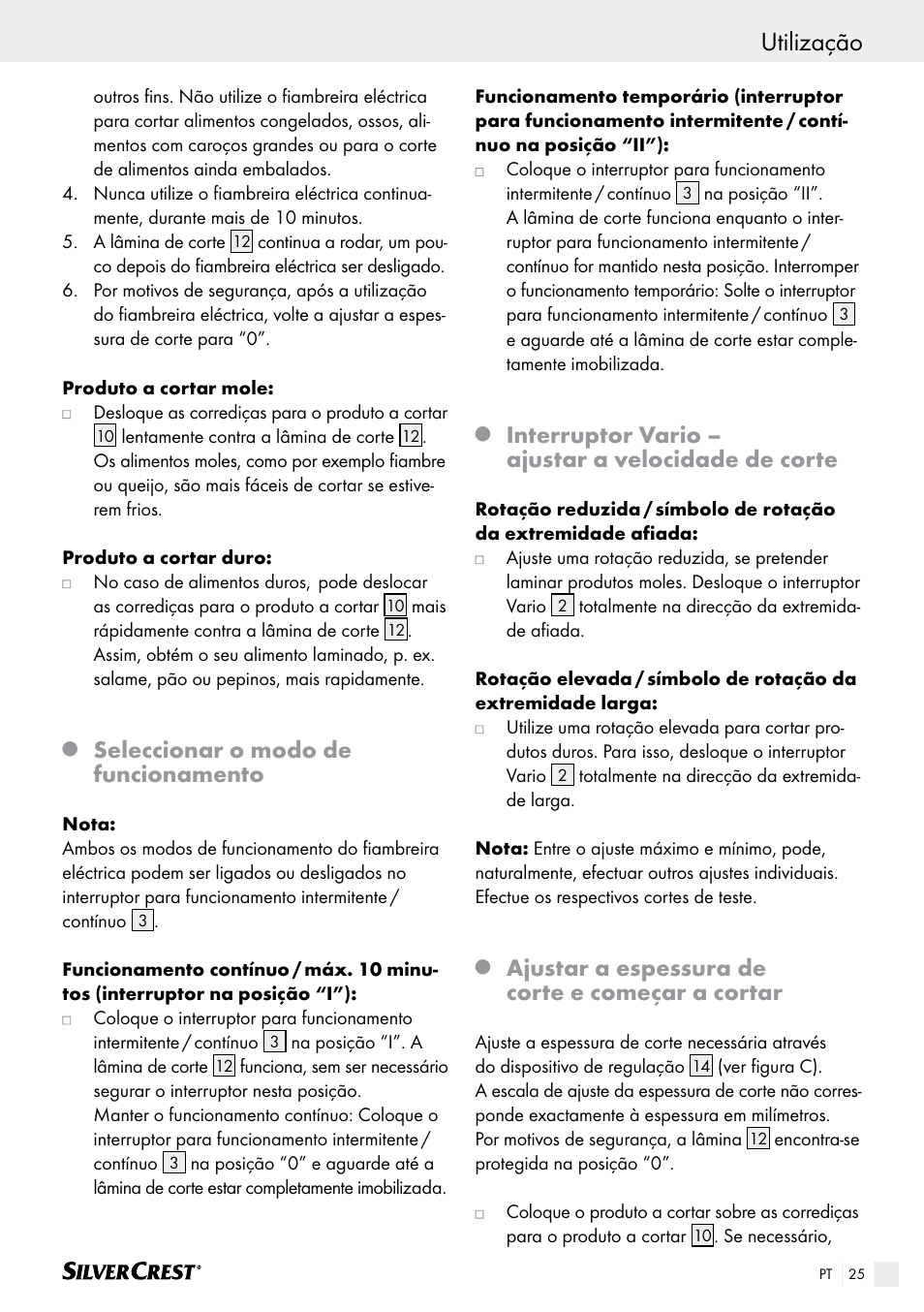 Seleccionar o modo de funcionamento, Interruptor vario – ajustar a velocidade de corte, Ajustar a espessura de corte e começar a cortar | Silvercrest SAS 150 A1 User Manual | Page 25 / 45