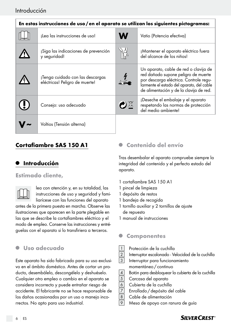 Silvercrest SAS 150 A1 User Manual | Page 6 / 45