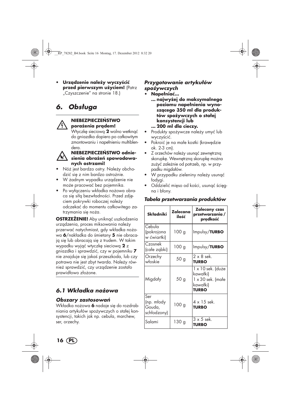 Obs uga | Silvercrest SMZS 260 D3 User Manual | Page 18 / 78