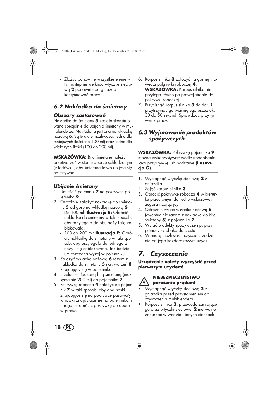 Czyszczenie | Silvercrest SMZS 260 D3 User Manual | Page 20 / 78