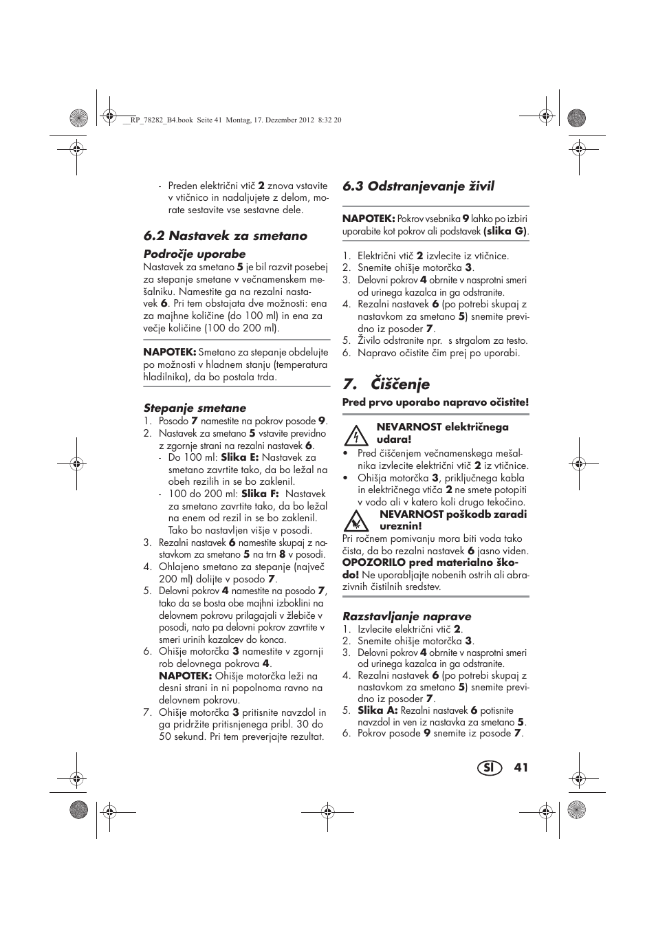 išenje | Silvercrest SMZS 260 D3 User Manual | Page 43 / 78