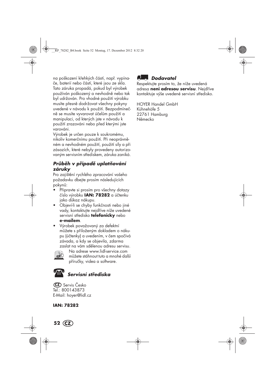 Silvercrest SMZS 260 D3 User Manual | Page 54 / 78