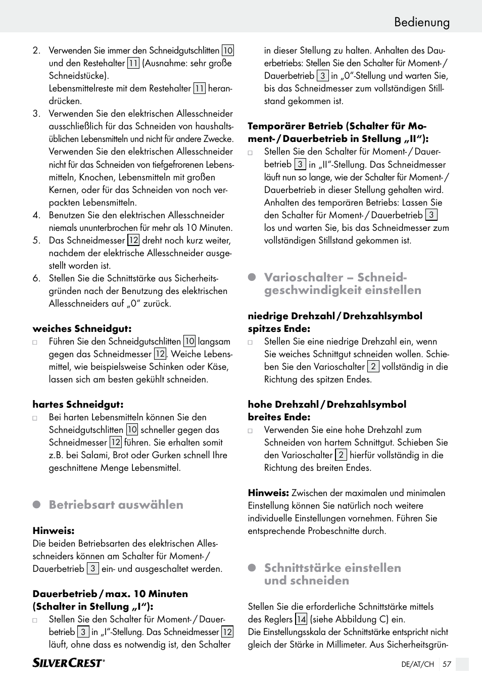 Betriebsart auswählen, Schnittstärke einstellen und schneiden | Silvercrest SAS 150 A1 User Manual | Page 57 / 61