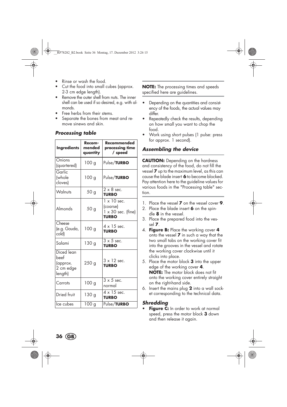 Silvercrest SMZS 260 D3 User Manual | Page 38 / 46