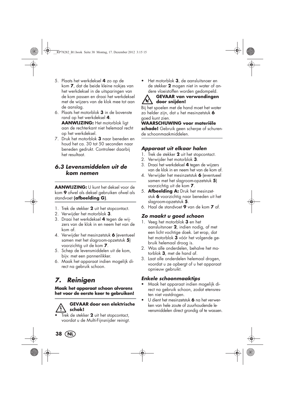 Reinigen | Silvercrest SMZS 260 D3 User Manual | Page 40 / 54