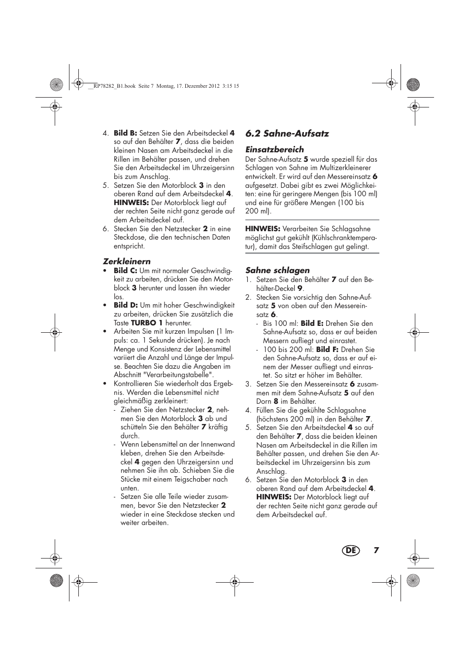 Silvercrest SMZS 260 D3 User Manual | Page 9 / 54