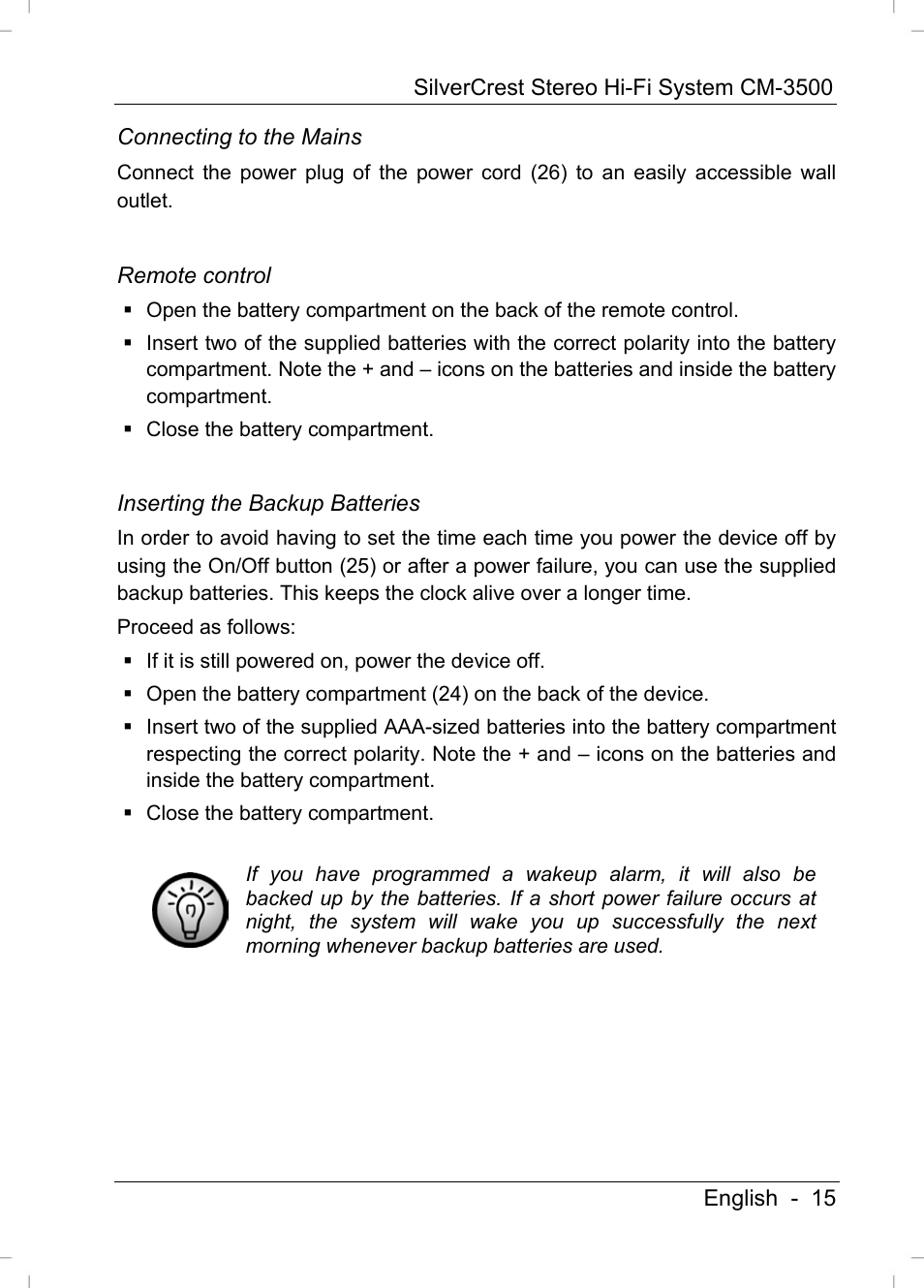 Silvercrest CM-3500 User Manual | Page 17 / 71