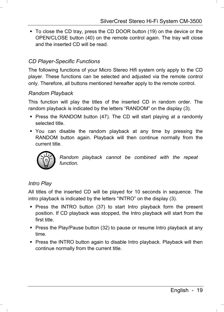 Silvercrest CM-3500 User Manual | Page 21 / 71