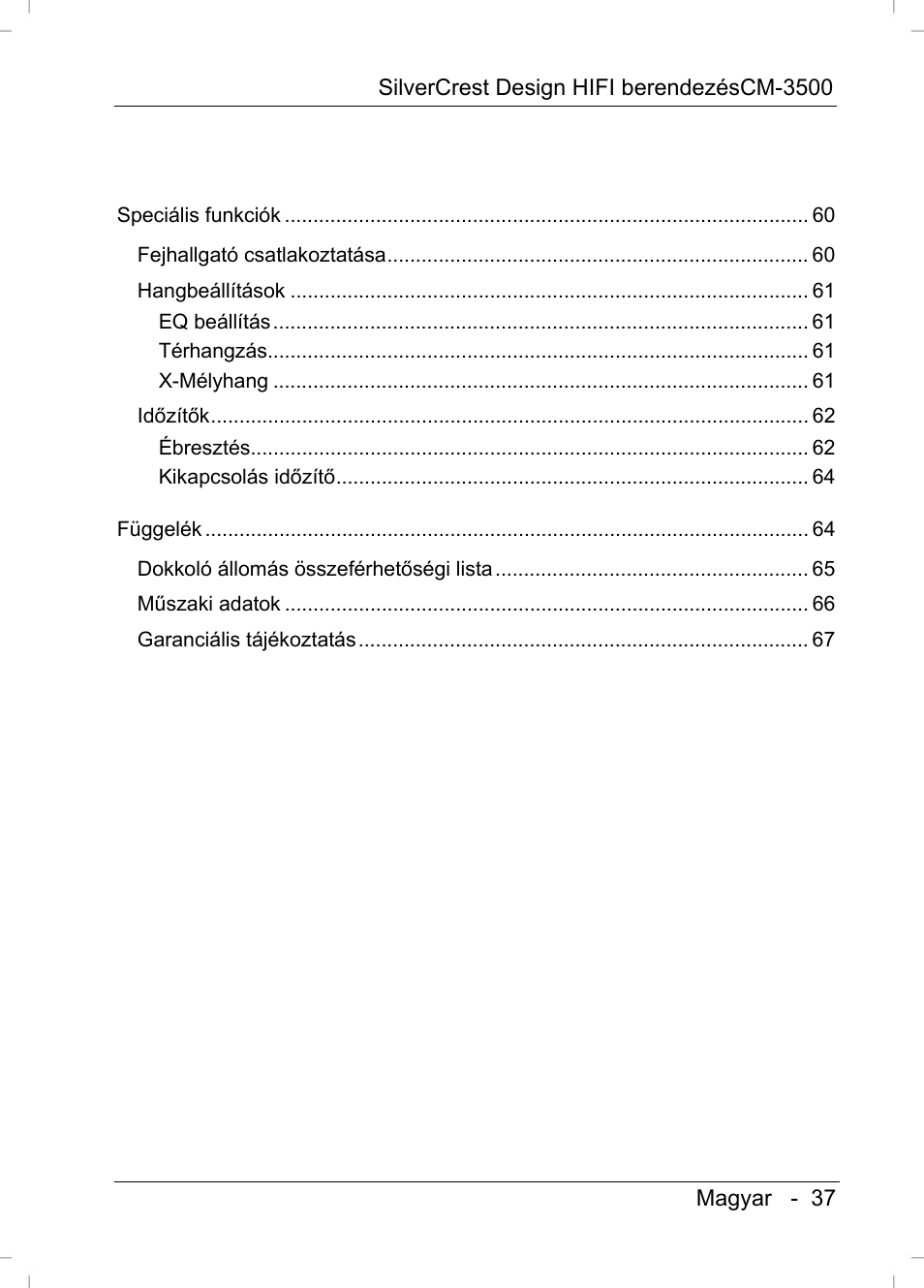 Silvercrest CM-3500 User Manual | Page 39 / 71