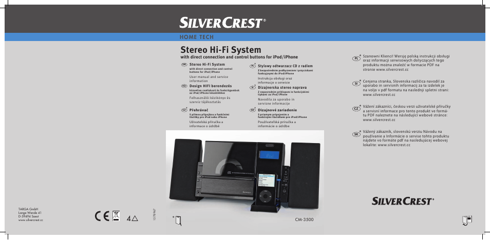 Stereo hi-fi system, Home tech | Silvercrest CM-3500 User Manual | Page 71 / 71