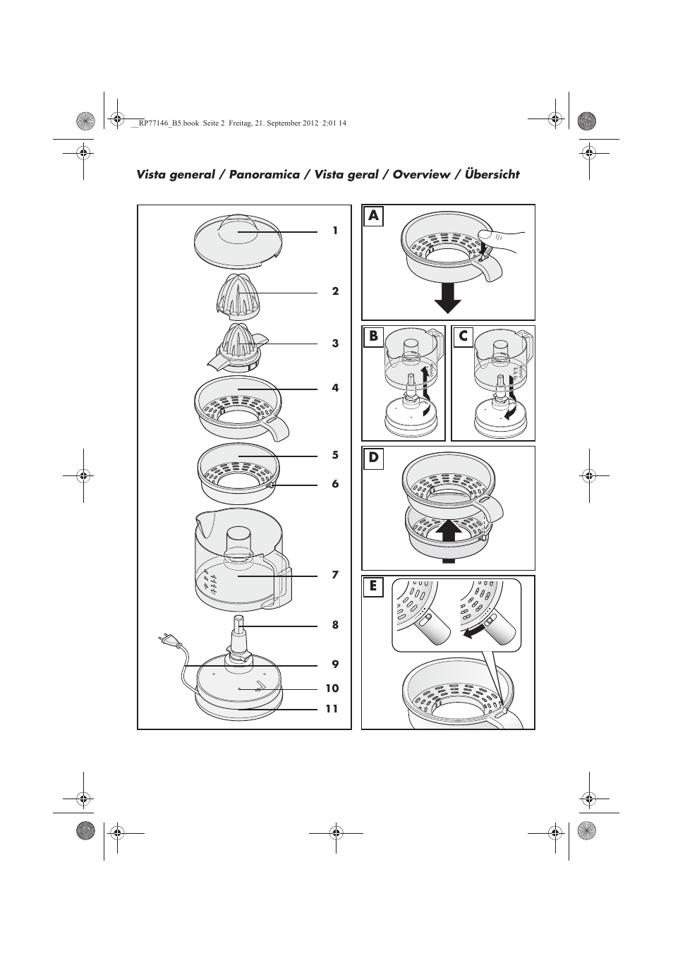 De b c | Silvercrest SZP 25 B1 User Manual | Page 3 / 46