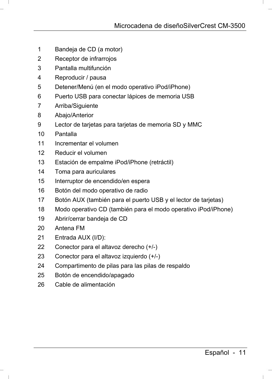 Silvercrest CM-3500 User Manual | Page 13 / 141