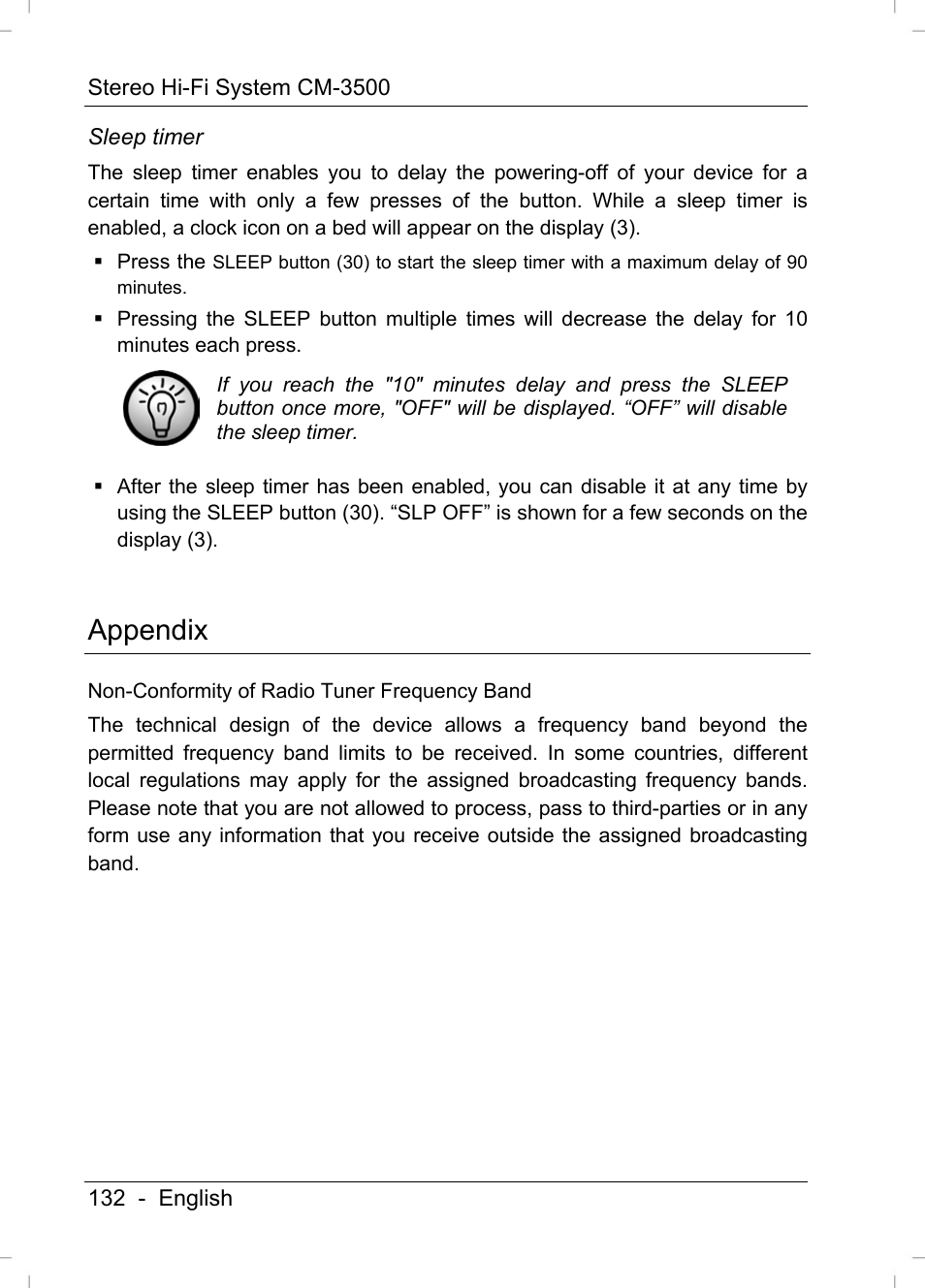 Appendix | Silvercrest CM-3500 User Manual | Page 134 / 141