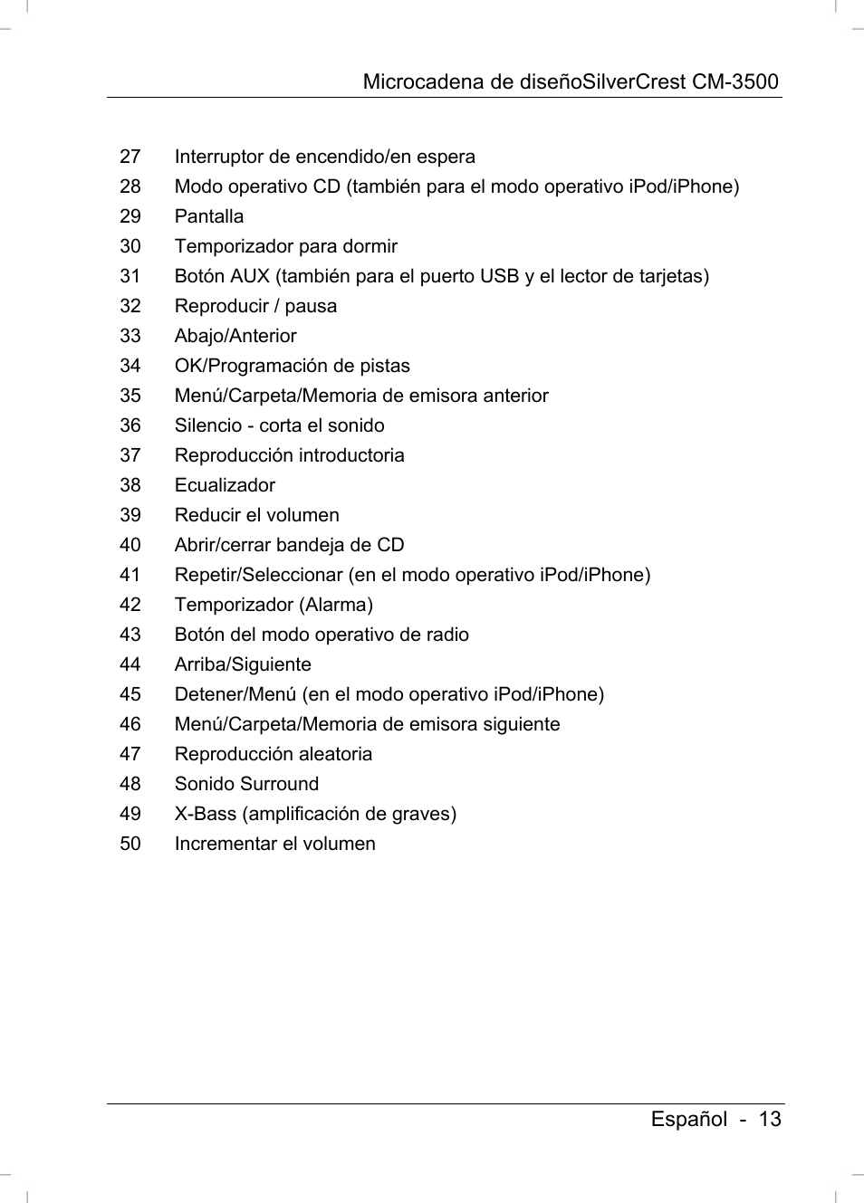 Silvercrest CM-3500 User Manual | Page 15 / 141