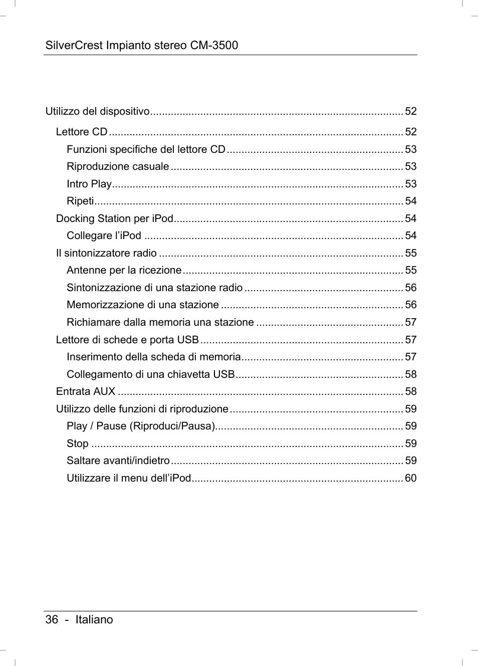 Silvercrest CM-3500 User Manual | Page 38 / 141