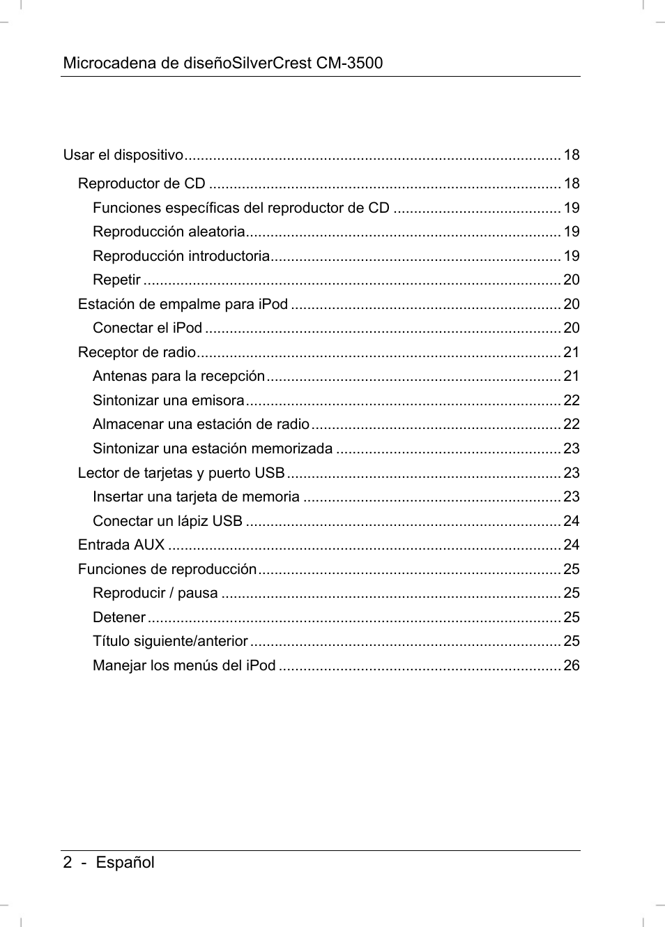 Silvercrest CM-3500 User Manual | Page 4 / 141