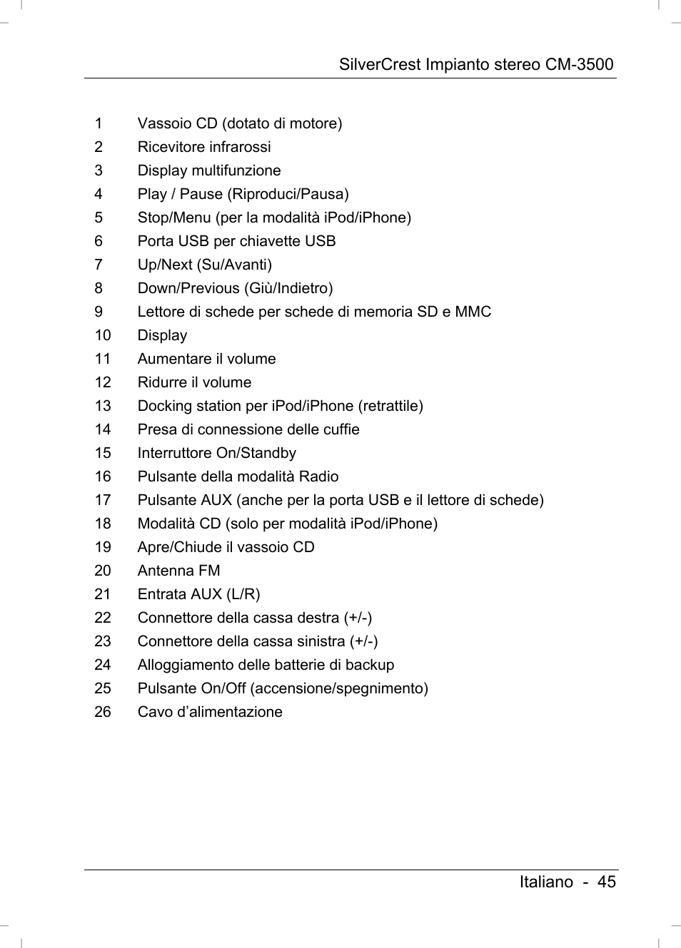 Silvercrest CM-3500 User Manual | Page 47 / 141