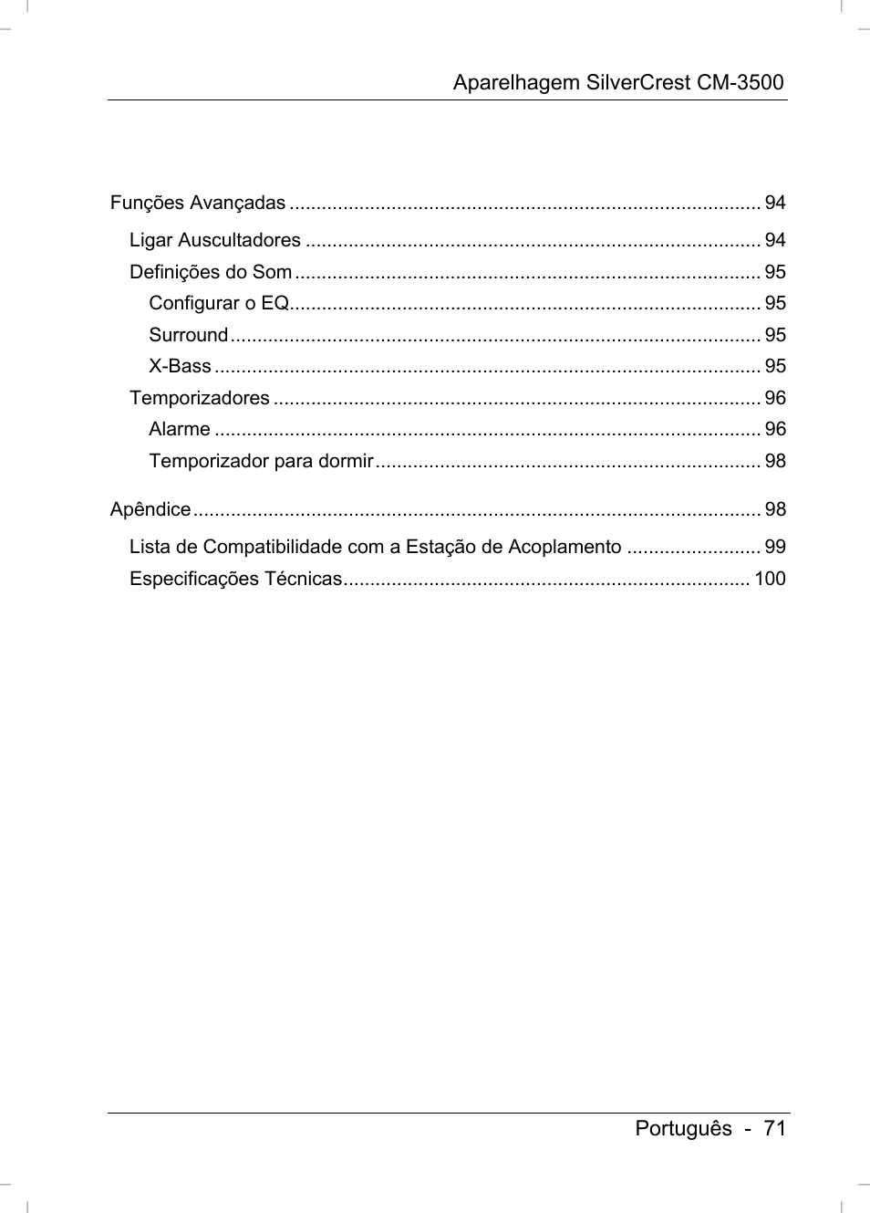 Silvercrest CM-3500 User Manual | Page 73 / 141