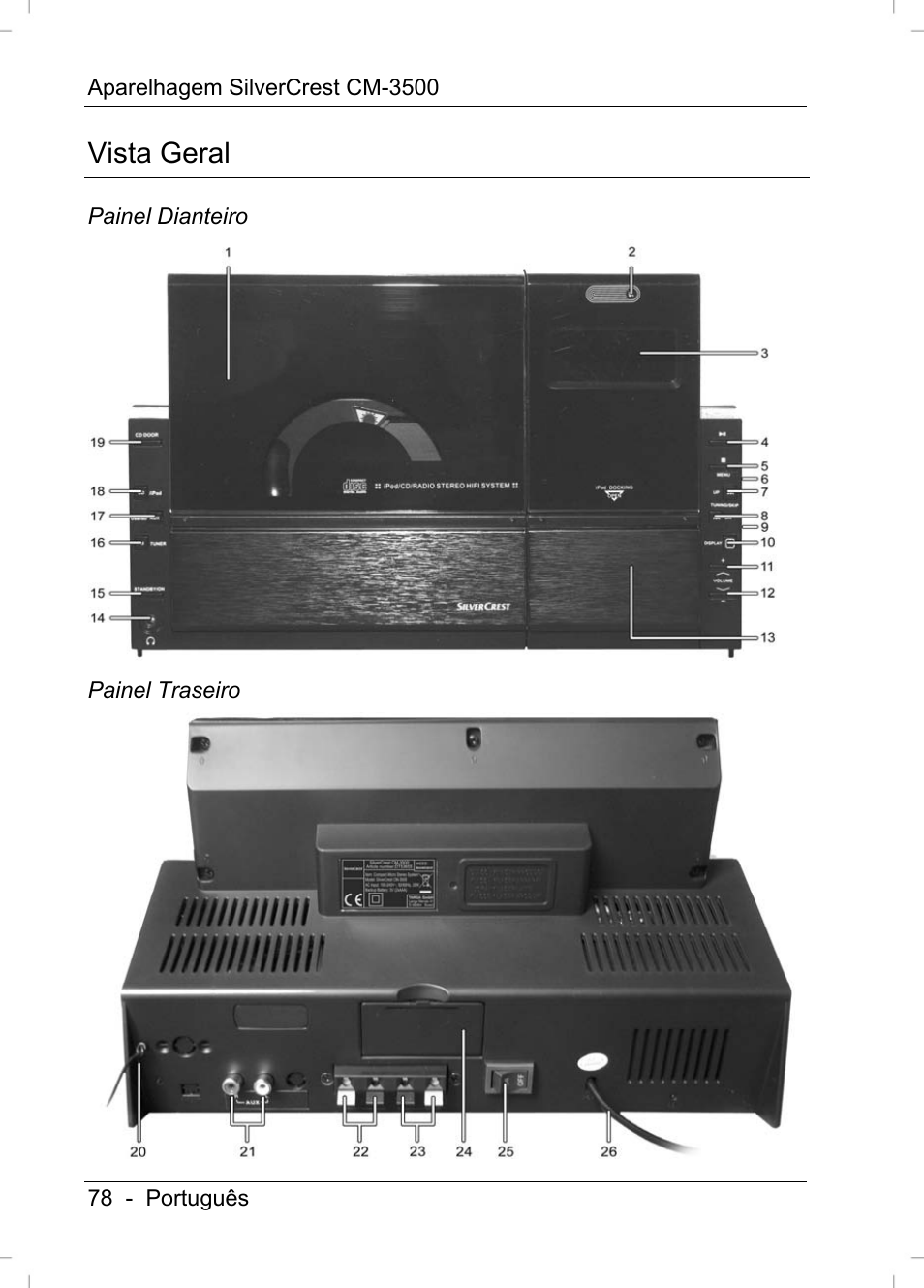 Vista geral | Silvercrest CM-3500 User Manual | Page 80 / 141