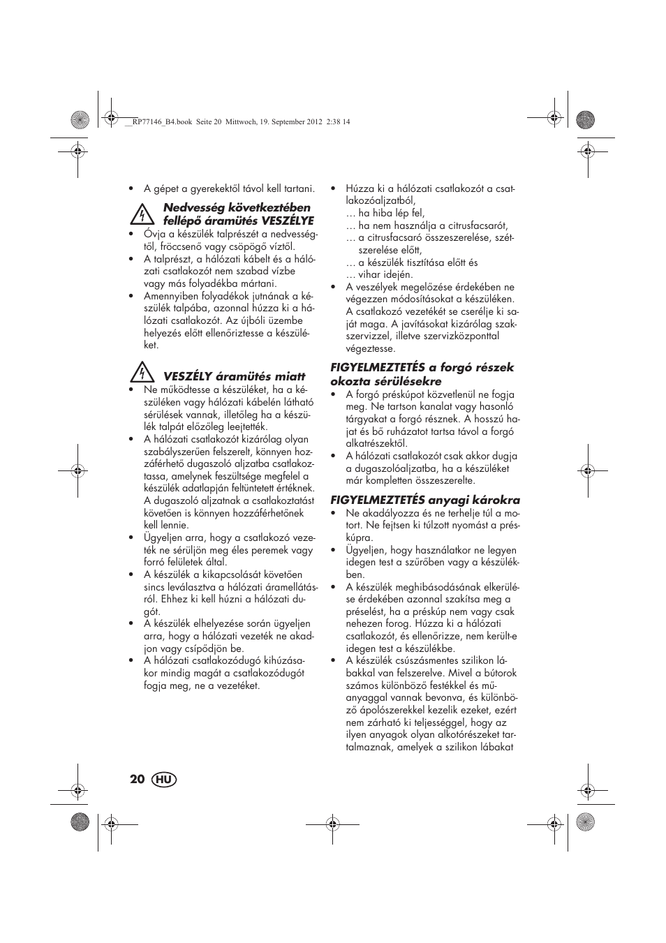 Silvercrest SZP 25 B1 User Manual | Page 22 / 62