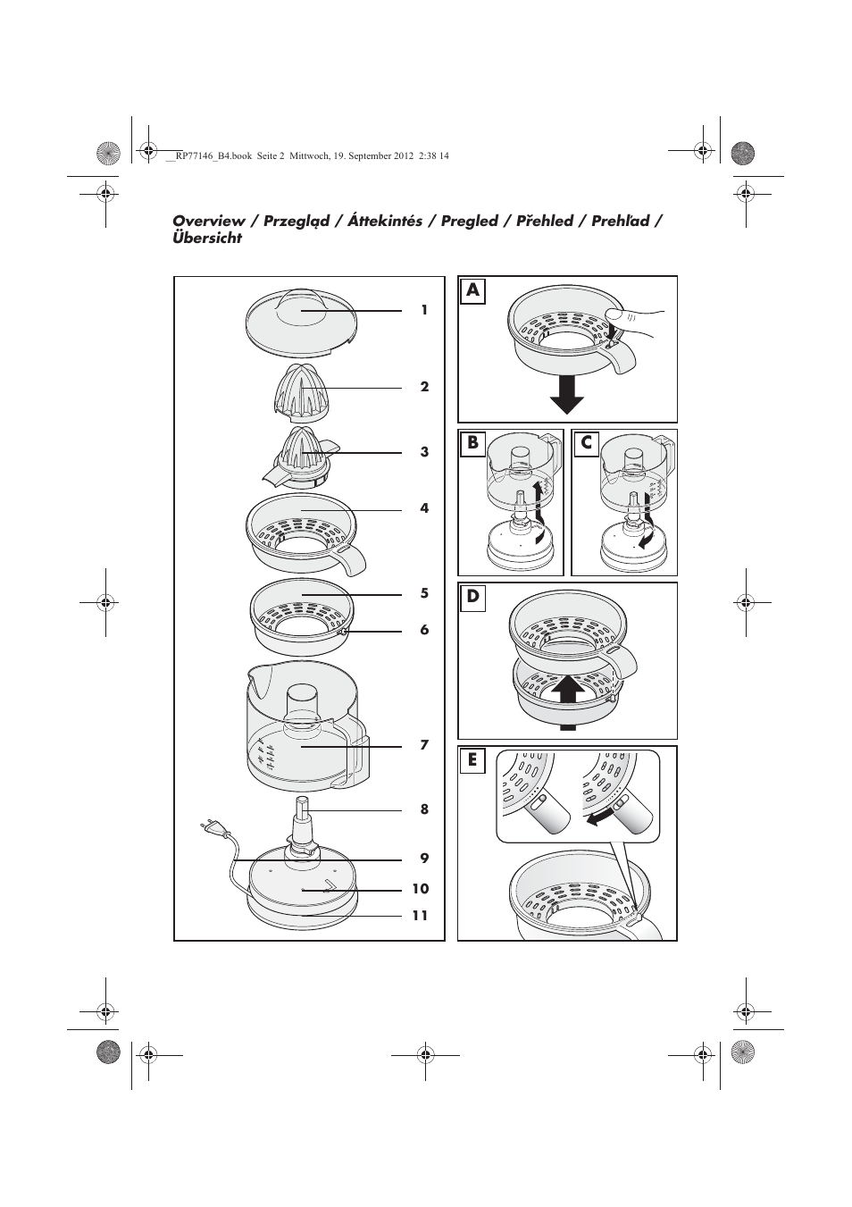 De b c | Silvercrest SZP 25 B1 User Manual | Page 3 / 62