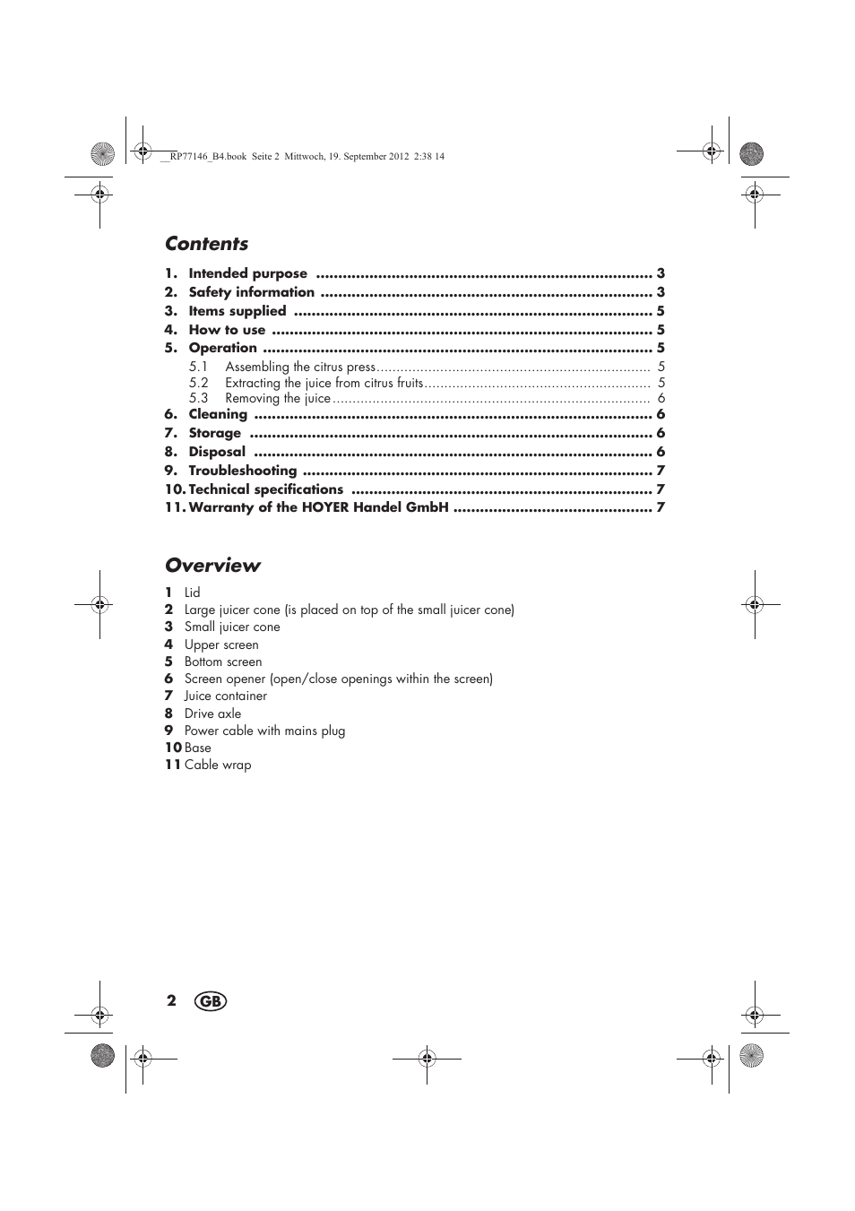 Silvercrest SZP 25 B1 User Manual | Page 4 / 62