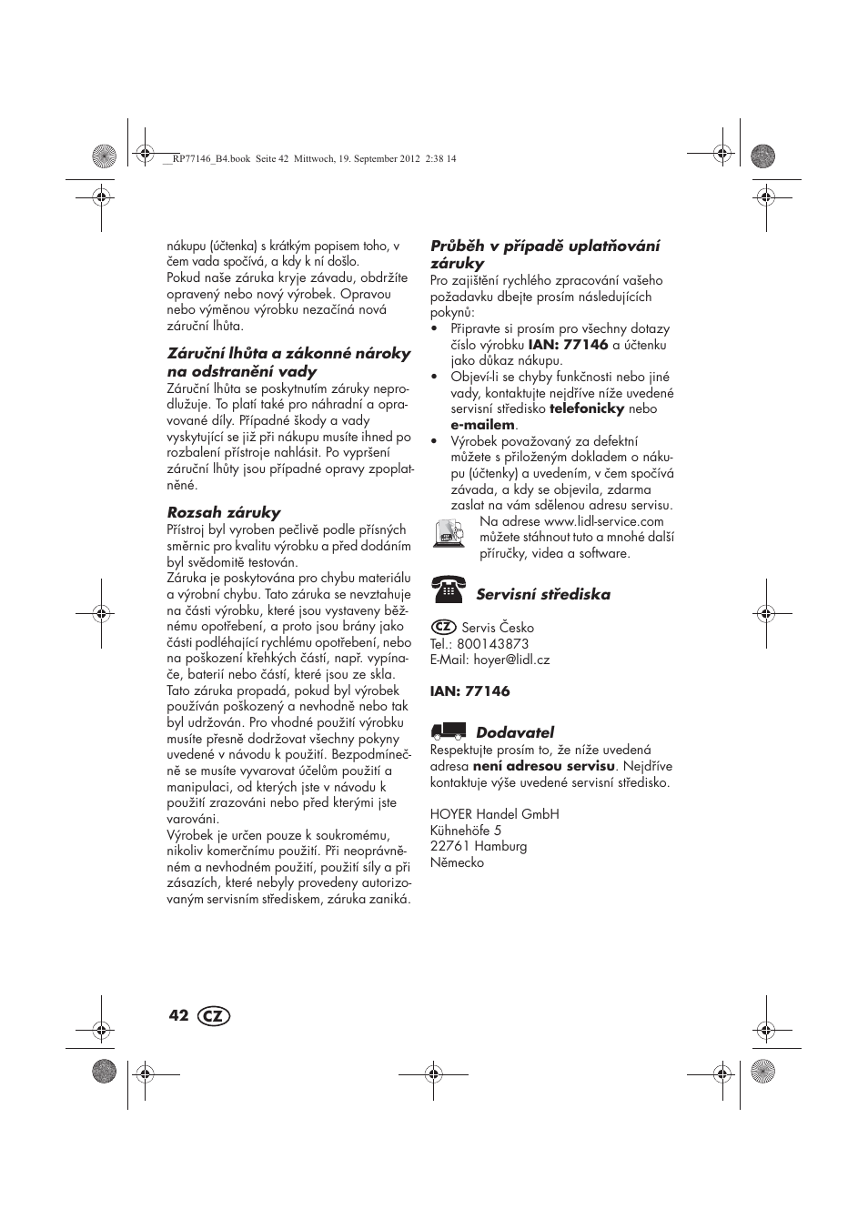 Silvercrest SZP 25 B1 User Manual | Page 44 / 62