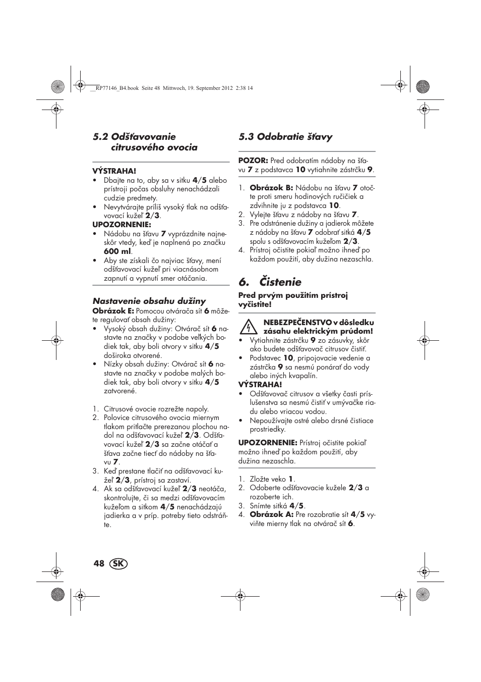istenie | Silvercrest SZP 25 B1 User Manual | Page 50 / 62
