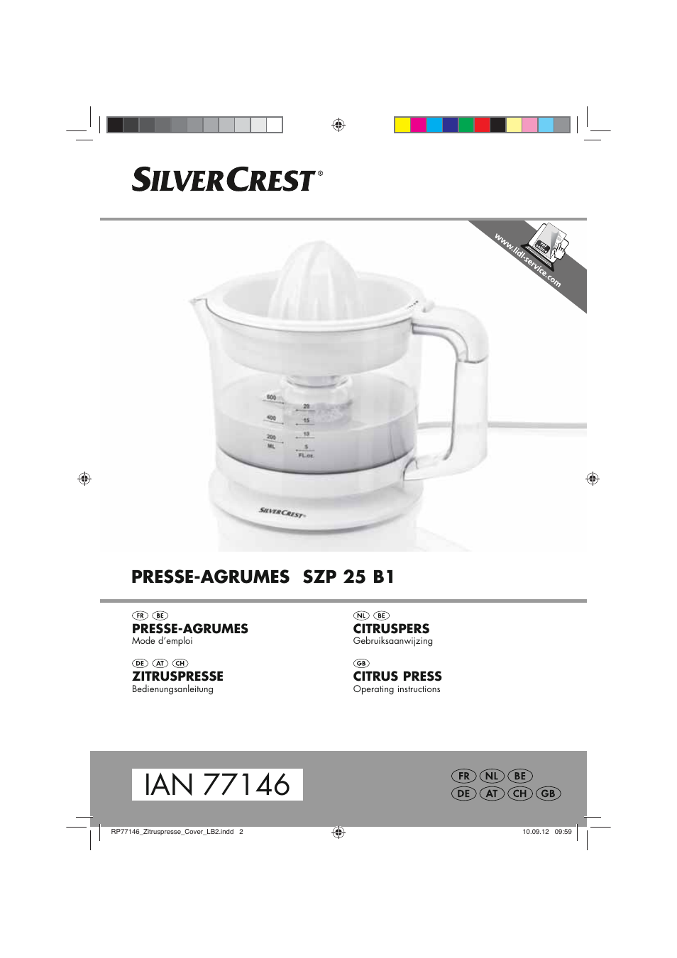 Silvercrest SZP 25 B1 User Manual | 38 pages