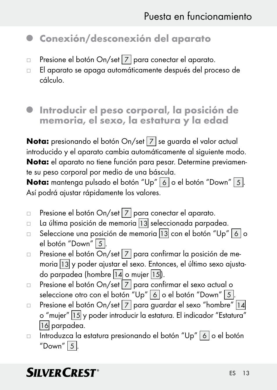 Puesta en funcionamiento, Conexión/desconexión del aparato | Silvercrest Z30509 User Manual | Page 13 / 74