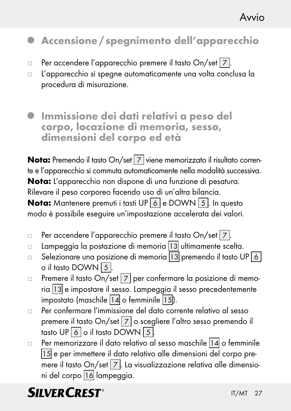 Avvio, Accensione / spegnimento dell’apparecchio | Silvercrest Z30509 User Manual | Page 27 / 74