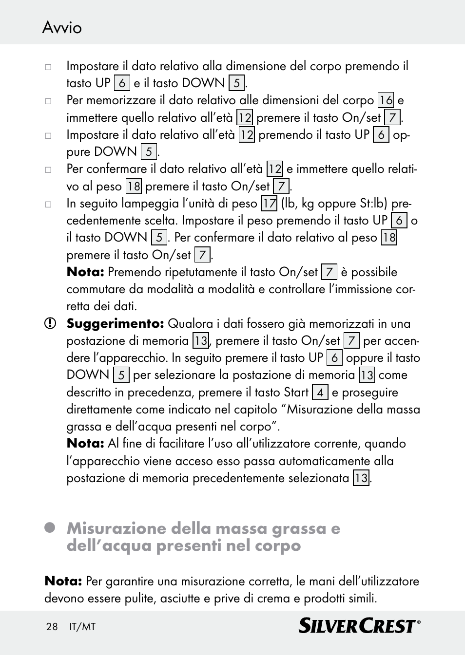 Avvio | Silvercrest Z30509 User Manual | Page 28 / 74