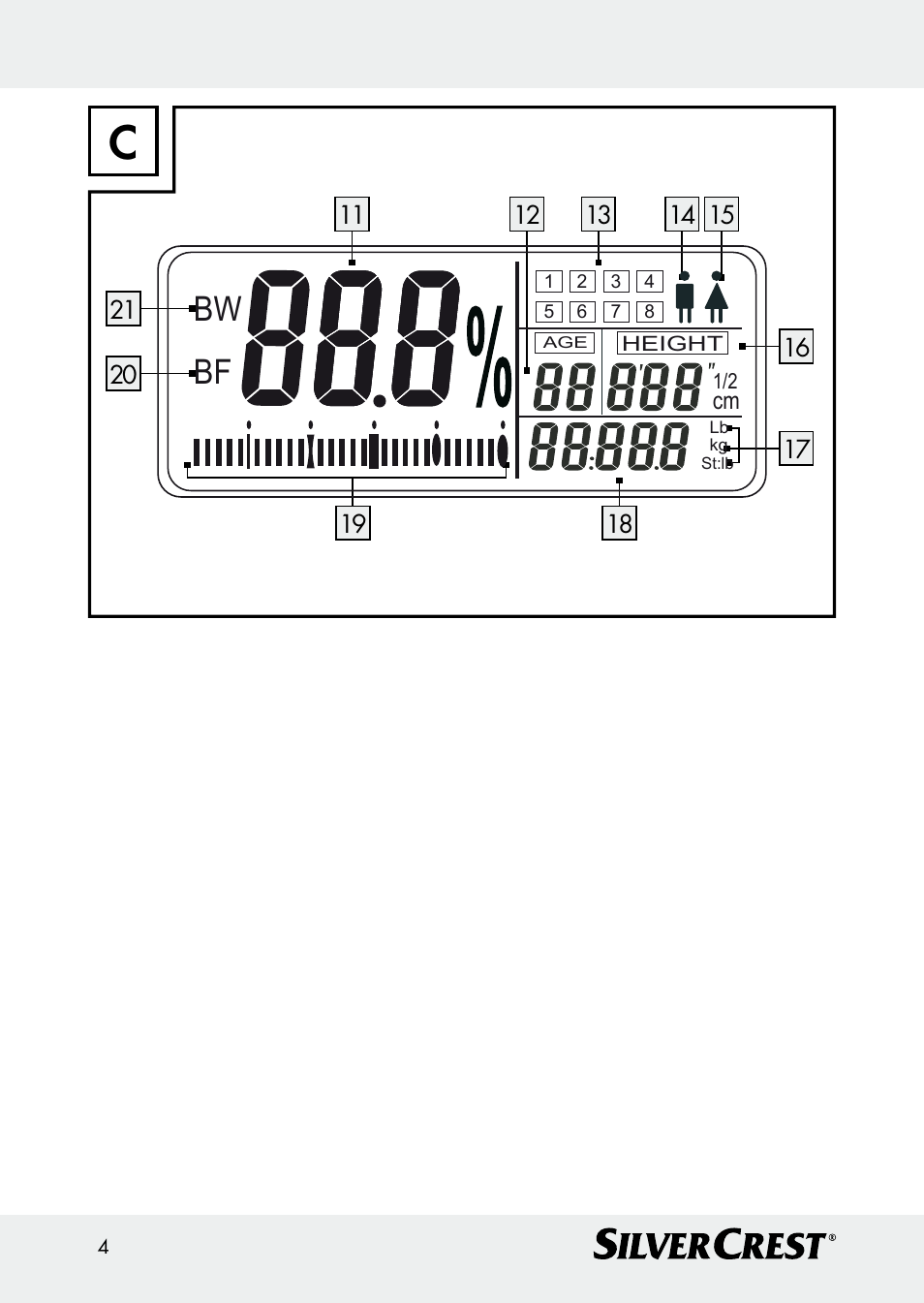 Bw bf | Silvercrest Z30509 User Manual | Page 4 / 74